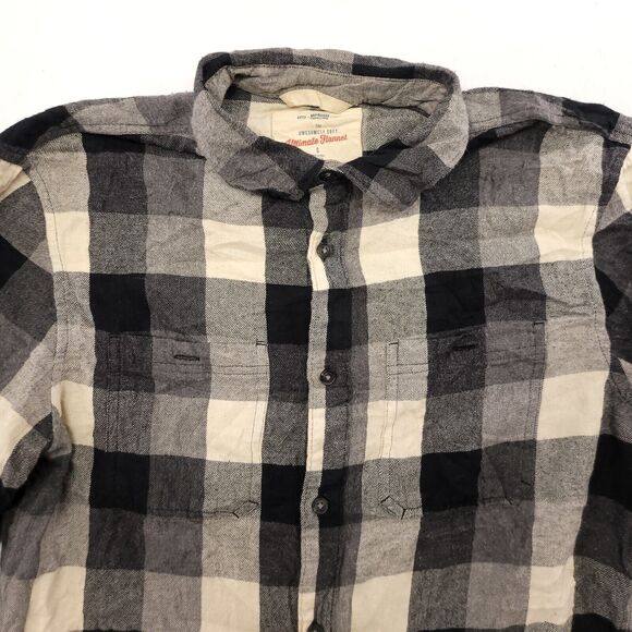 Urban Pipeline Gingham Flannel Button Up Shirt Mens Size Small S Gray White - Picture 1 of 10